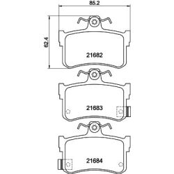 Stabdžių trinkelių rinkinys, diskinis stabdys MINTEX MDB1673