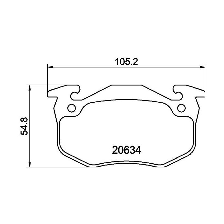Stabdžių trinkelių rinkinys, diskinis stabdys MINTEX MDB1676