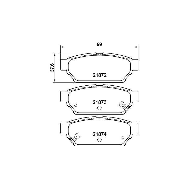 Stabdžių trinkelių rinkinys, diskinis stabdys MINTEX MDB1691
