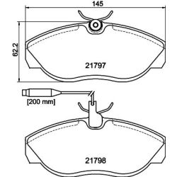 Stabdžių trinkelių rinkinys, diskinis stabdys MINTEX MDB1703