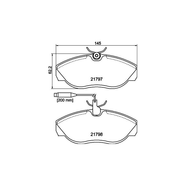 Stabdžių trinkelių rinkinys, diskinis stabdys MINTEX MDB1703