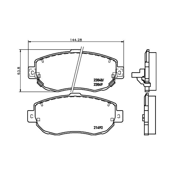 Stabdžių trinkelių rinkinys, diskinis stabdys MINTEX MDB1708