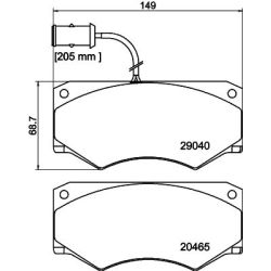 Stabdžių trinkelių rinkinys, diskinis stabdys MINTEX MDB1730