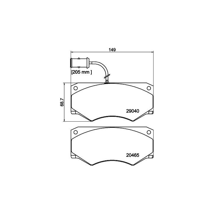 Stabdžių trinkelių rinkinys, diskinis stabdys MINTEX MDB1730