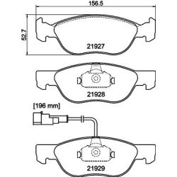 Stabdžių trinkelių rinkinys, diskinis stabdys MINTEX MDB1734