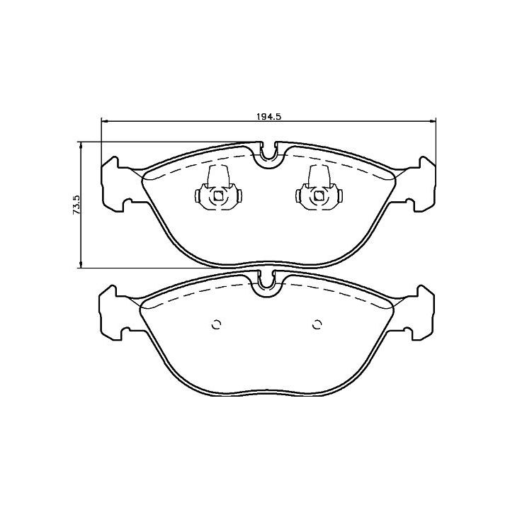 Stabdžių trinkelių rinkinys, diskinis stabdys MINTEX MDB1746