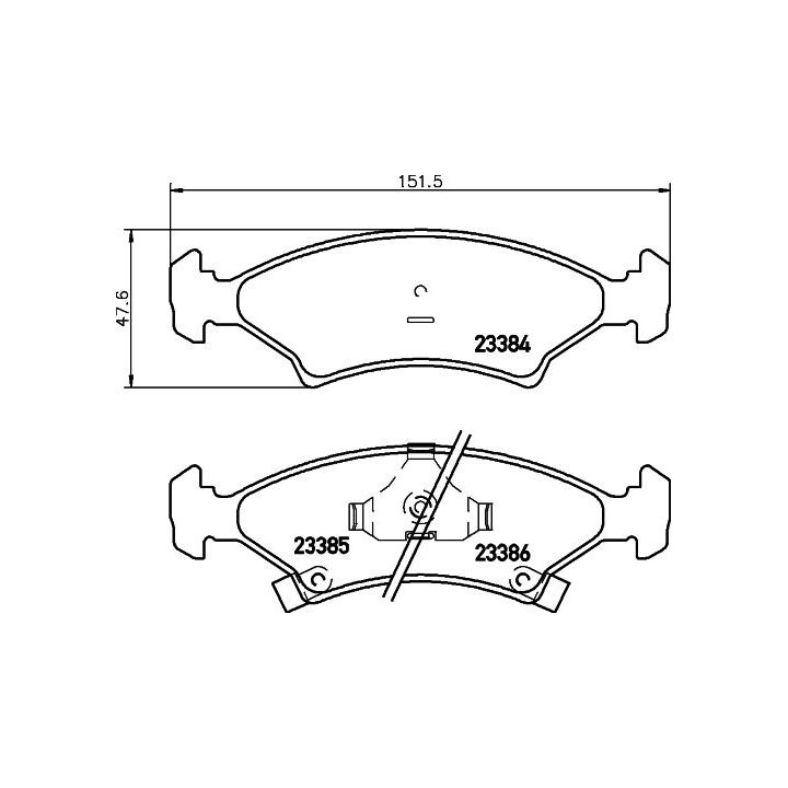 Stabdžių trinkelių rinkinys, diskinis stabdys MINTEX MDB1754
