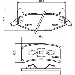 Stabdžių trinkelių rinkinys, diskinis stabdys MINTEX MDB1765