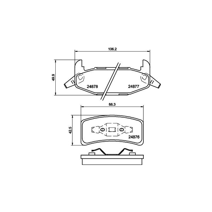 Stabdžių trinkelių rinkinys, diskinis stabdys MINTEX MDB1765