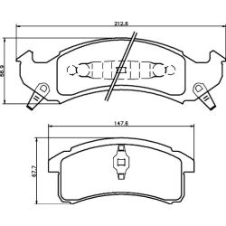 Stabdžių trinkelių rinkinys, diskinis stabdys MINTEX MDB1771