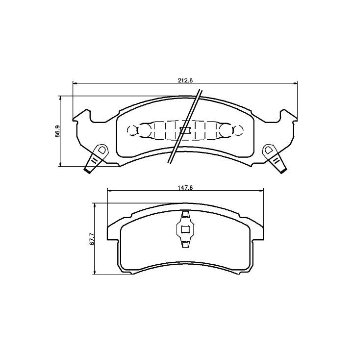 Stabdžių trinkelių rinkinys, diskinis stabdys MINTEX MDB1771