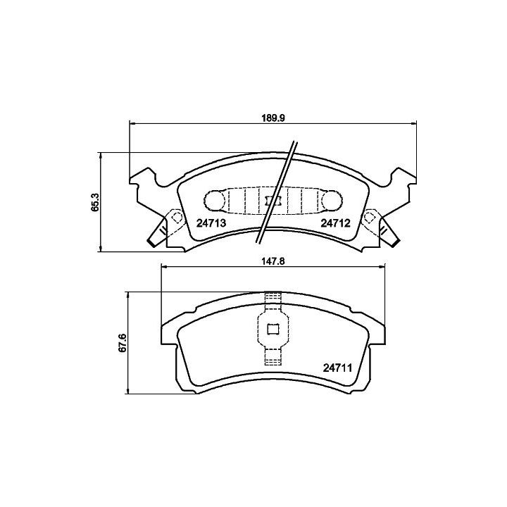 Stabdžių trinkelių rinkinys, diskinis stabdys MINTEX MDB1772