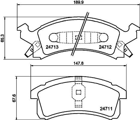 Stabdžių trinkelių rinkinys, diskinis stabdys MINTEX MDB1772