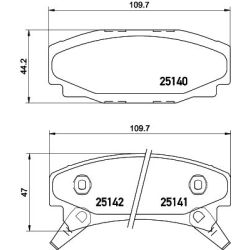 Stabdžių trinkelių rinkinys, diskinis stabdys MINTEX MDB1777
