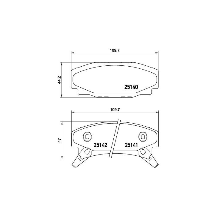Stabdžių trinkelių rinkinys, diskinis stabdys MINTEX MDB1777