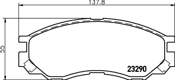 Stabdžių trinkelių rinkinys, diskinis stabdys MINTEX MDB1823