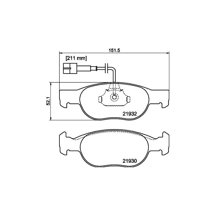 Stabdžių trinkelių rinkinys, diskinis stabdys MINTEX MDB1828