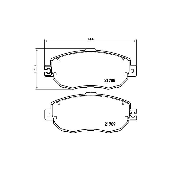 Stabdžių trinkelių rinkinys, diskinis stabdys MINTEX MDB1840