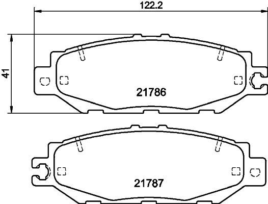 Stabdžių trinkelių rinkinys, diskinis stabdys MINTEX MDB1841