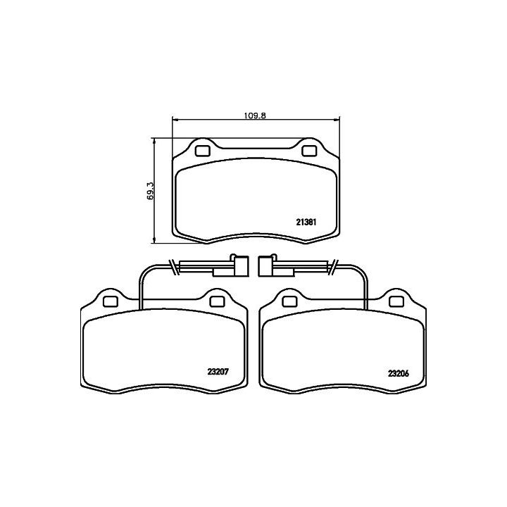 Stabdžių trinkelių rinkinys, diskinis stabdys MINTEX MDB1877