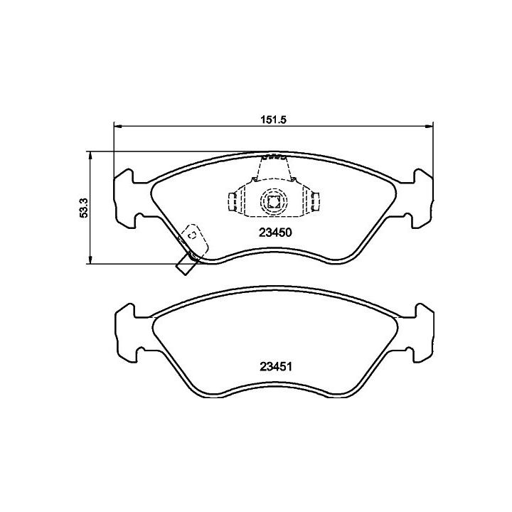 Stabdžių trinkelių rinkinys, diskinis stabdys MINTEX MDB1898
