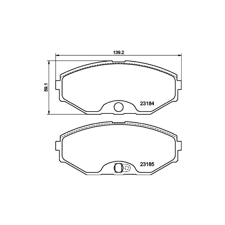 Stabdžių trinkelių rinkinys, diskinis stabdys MINTEX MDB1928