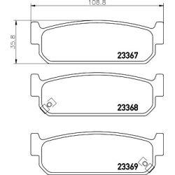 Stabdžių trinkelių rinkinys, diskinis stabdys MINTEX MDB1929