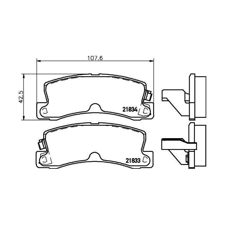 Stabdžių trinkelių rinkinys, diskinis stabdys MINTEX MDB1994