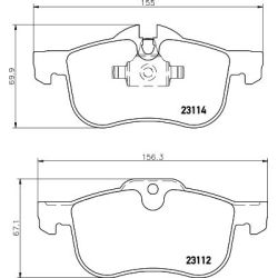 Stabdžių trinkelių rinkinys, diskinis stabdys MINTEX MDB2011