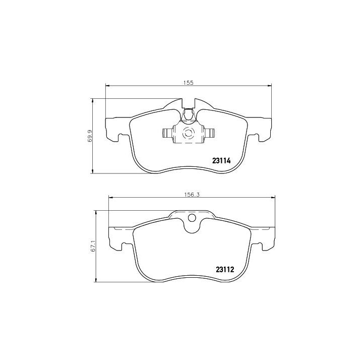 Stabdžių trinkelių rinkinys, diskinis stabdys MINTEX MDB2011