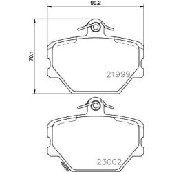 Stabdžių trinkelių rinkinys, diskinis stabdys MINTEX MDB2033