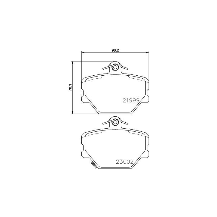 Stabdžių trinkelių rinkinys, diskinis stabdys MINTEX MDB2033