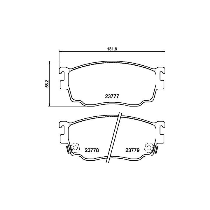 Stabdžių trinkelių rinkinys, diskinis stabdys MINTEX MDB2035
