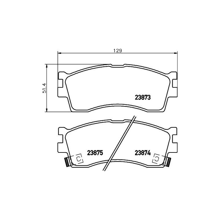 Stabdžių trinkelių rinkinys, diskinis stabdys MINTEX MDB2050