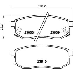 Stabdžių trinkelių rinkinys, diskinis stabdys MINTEX MDB2066