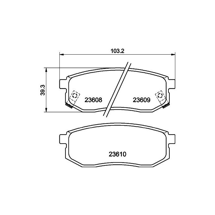 Stabdžių trinkelių rinkinys, diskinis stabdys MINTEX MDB2066