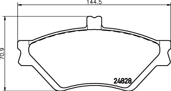 Stabdžių trinkelių rinkinys, diskinis stabdys MINTEX MDB2137
