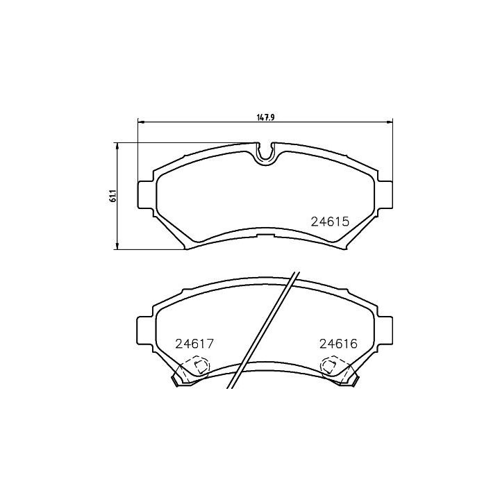 Stabdžių trinkelių rinkinys, diskinis stabdys MINTEX MDB2141