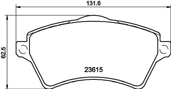 Stabdžių trinkelių rinkinys, diskinis stabdys MINTEX MDB2152