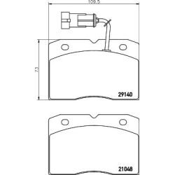 Stabdžių trinkelių rinkinys, diskinis stabdys MINTEX MDB2156