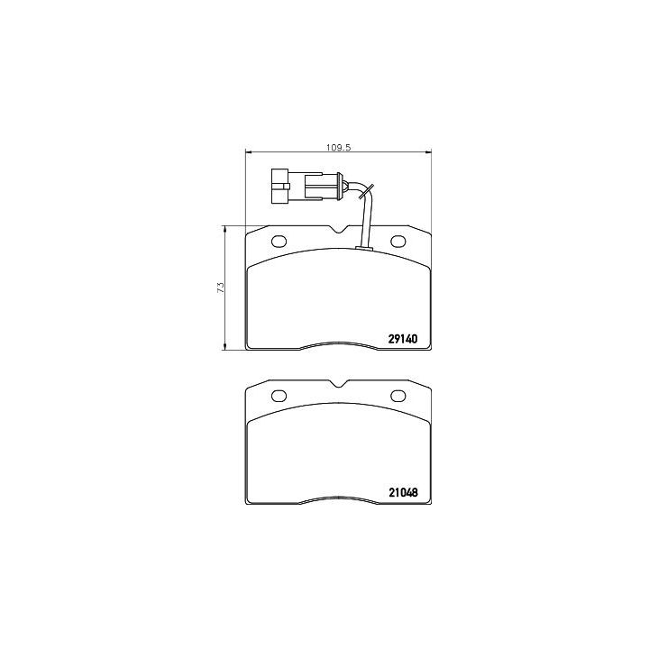 Stabdžių trinkelių rinkinys, diskinis stabdys MINTEX MDB2156