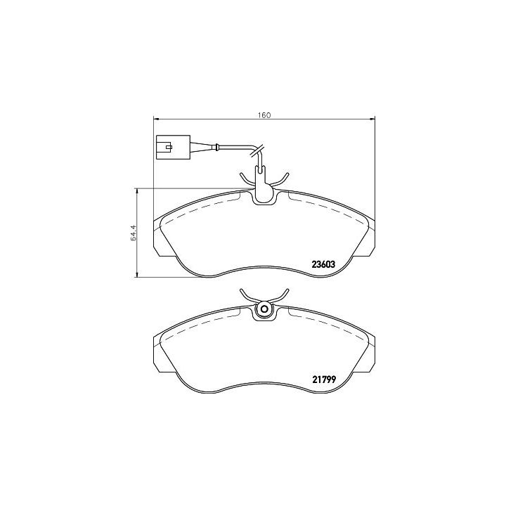 Stabdžių trinkelių rinkinys, diskinis stabdys MINTEX MDB2158