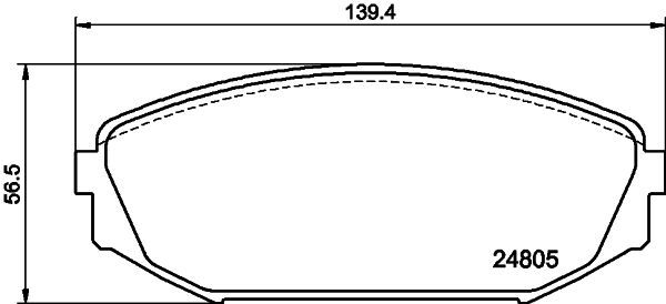 Stabdžių trinkelių rinkinys, diskinis stabdys MINTEX MDB2172