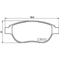 Stabdžių trinkelių rinkinys, diskinis stabdys MINTEX MDB2186