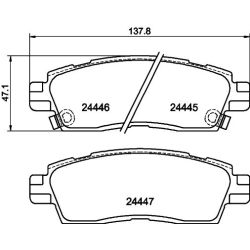 Stabdžių trinkelių rinkinys, diskinis stabdys MINTEX MDB2219