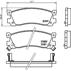 Stabdžių trinkelių rinkinys, diskinis stabdys MINTEX MDB2237