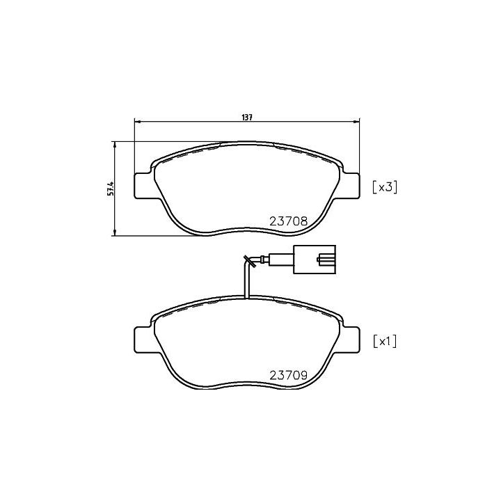 Stabdžių trinkelių rinkinys, diskinis stabdys MINTEX MDB2240