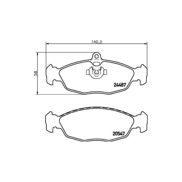 Stabdžių trinkelių rinkinys, diskinis stabdys MINTEX MDB2243