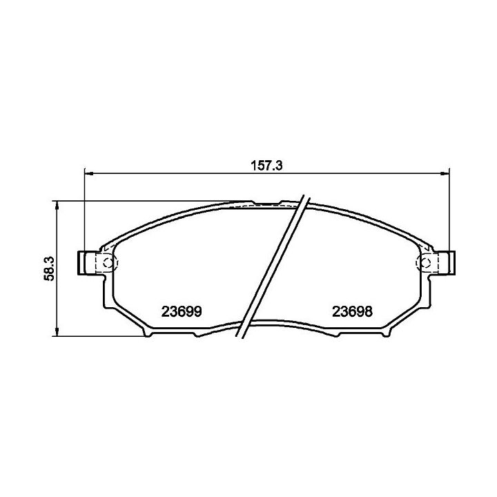 Stabdžių trinkelių rinkinys, diskinis stabdys MINTEX MDB2247