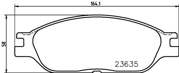 Stabdžių trinkelių rinkinys, diskinis stabdys MINTEX MDB2303